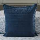 Dorma Remington Cotton Velvet Blue Continental Square Pillowcase