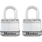Master Lock Excell Laminated Steel Keyed Padlock - Pack of 2