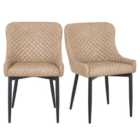 Set of 2 Montreal Dining Chairs, Faux Leather