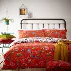furn. Pomelo Orange Reversible Duvet Cover and Pillowcase Set