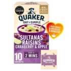 Quaker Oat So Simple Sultanas & Raisins Porridge Sachets 385g