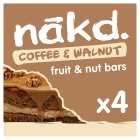 Nakd Coffee & Walnut Wholefood Bars, 4x35g
